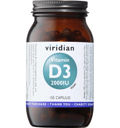 Vitamin D3 2000iu - 150 Capsules - Viridian