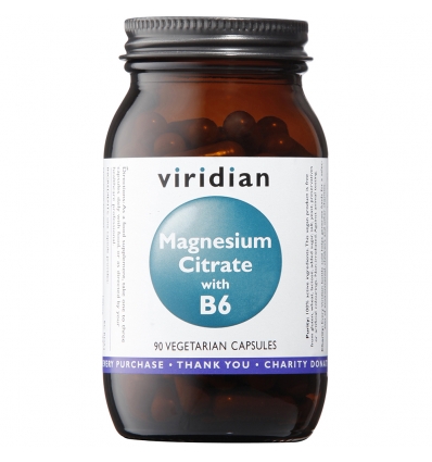 Magnesium Citrate with B6 - 90 Vegetarian Capsules - Viridian