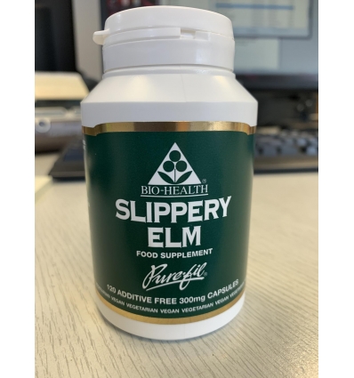 Slippery Elm 300mg - 120 Vegan Capsules - Bio-Health