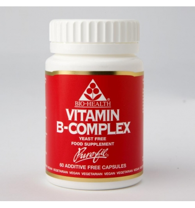 Vitamin B Complex (Yeast Free) - 60 Vegan Capsules - Bio-Health