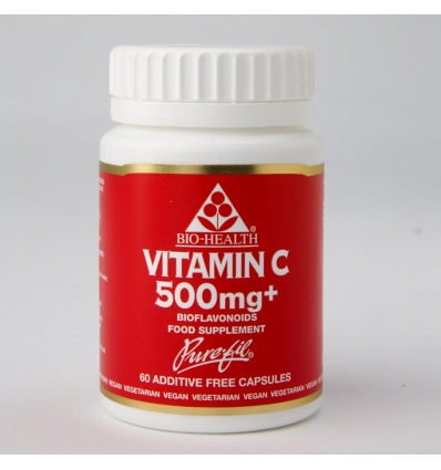 Vitamin C 500mg (Buffered) - 60 Vegan Capsules - Bio-Health