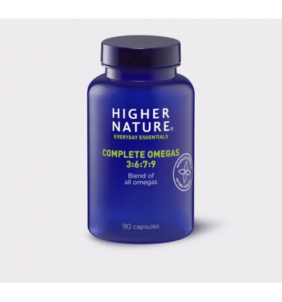 Complete Omegas 3-6-7-9 - 90 Capsules - Premium Naturals - Higher Nature®