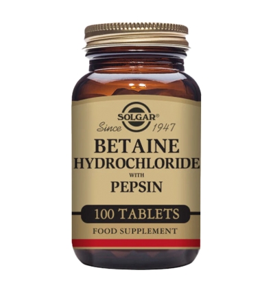 Betaine Hydrochloride with Pepsin Tablets - Solgar