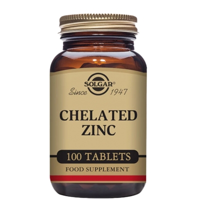 Chelated Zinc 22mg - 100 Tablets - Solgar