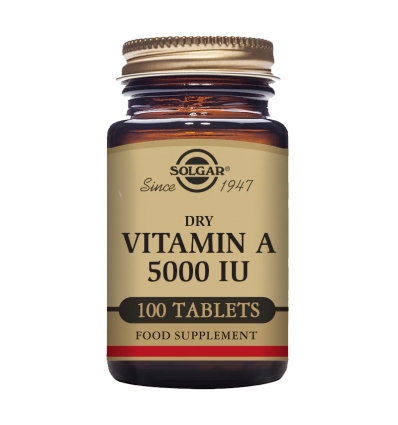 Dry Vitamin A 5000 IU - 100 Tablets - Solgar