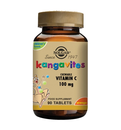 Kangavites Chewable Vitamin C 100mg (Orange Burst) - 90 Tablets - Solgar