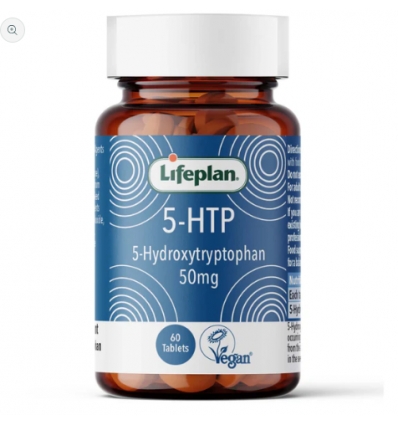 5HTP, 5-Hydroxytryptophan 60 Tablets - Lifeplan