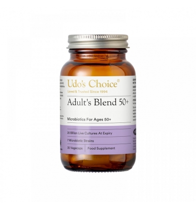 Udo's Choice - Adult's 50+ Blend Microbiotic (24 Billion/FOS Free) - 30 Vegetable Capsules - Flora