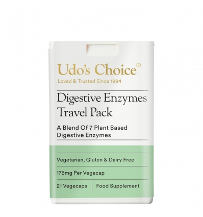 Udo's Choice - Digestive Enzyme Blend 150mg (Travel Pack) - 21 Vegetable Capsules - Flora