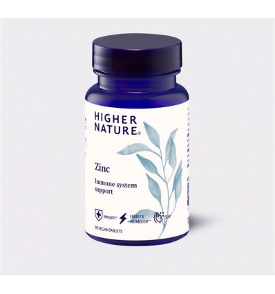 Zinc 20mg (Plus Copper) - 90 Vegetarian Tablets - Higher Nature®