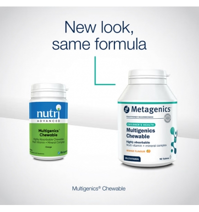 Multigenics Chewable™ (Children's Multi V/M) - 90 Tablets - Nutri Advanced Metagenics™