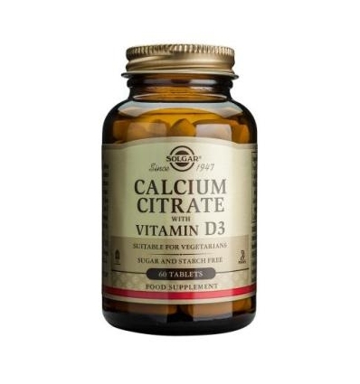 Calcium Citrate with Vitamin D3 Tablets - Solgar