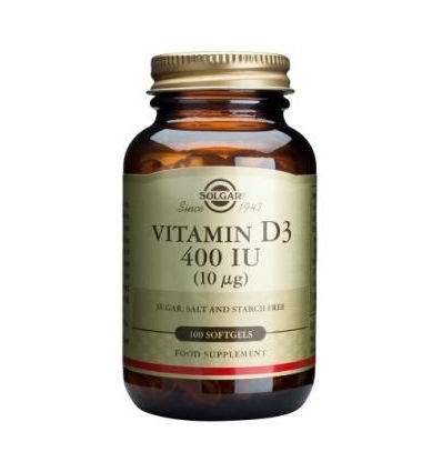 Vitamin D3 10µg (400iu) - 100 SoftGels - Solgar