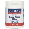 Folic Acid 400ug (Vitamin B9) - 100 Tablets - Lamberts