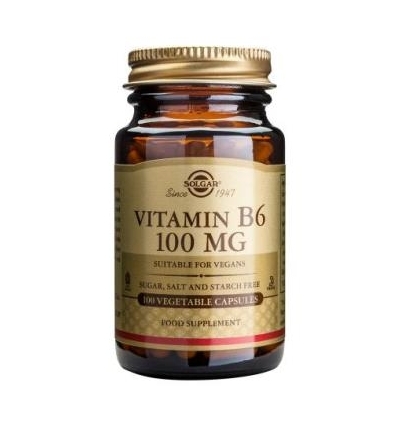 Vitamin B6 100mg - 100 Vegetable Capsules - Solgar