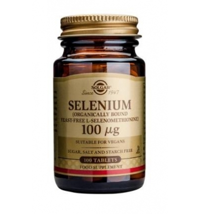 Selenium 100ug (Yeast free) 100 Tablets - Solgar