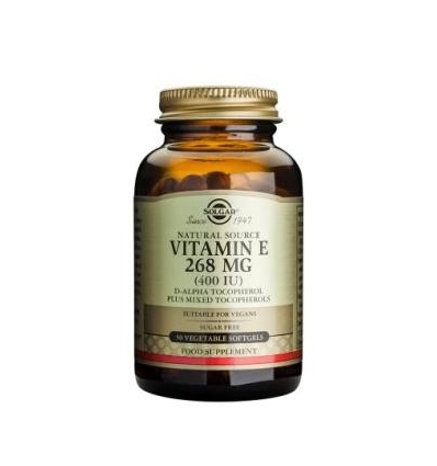 Vitamin E 400iu (268mg) - 50 Vegetable Capsules - Solgar