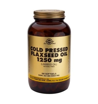 Cold Pressed Flaxseed Oil 1250mg Softgels - Solgar