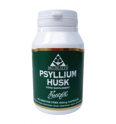Psyllium Husk 400mg - 120 Vegan Capsules - Bio-Health