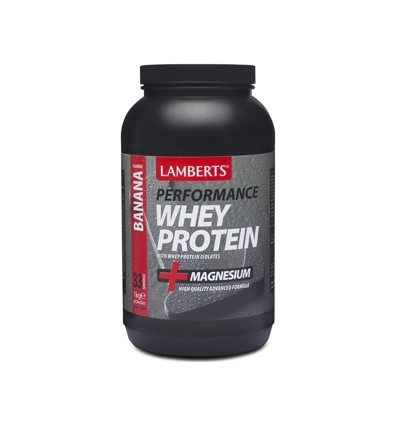 Whey Protein plus Magnesium - Banana Flavour Powder - 1000gms - Lamberts® Performance