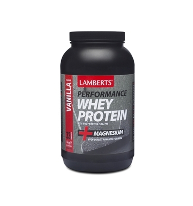 Whey Protein plus Magnesium - Vanilla Flavour Powder - 1000gms - Lamberts® Performance