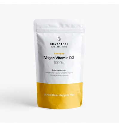 Vegan Vitamin D 1000iu - 120 Vegetable Capsules - Silvertree Nutrition
