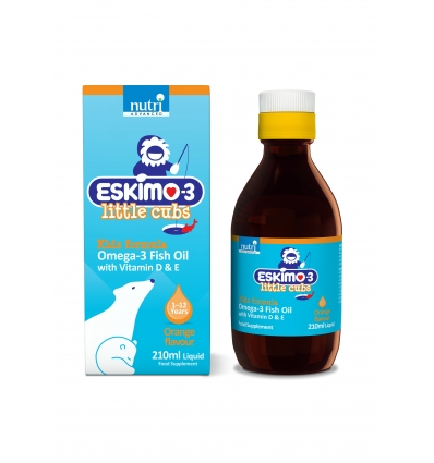Eskimo Little Cubs- Orange Flavour Liquid (Omega 3-6-9) - Nutri Advanced