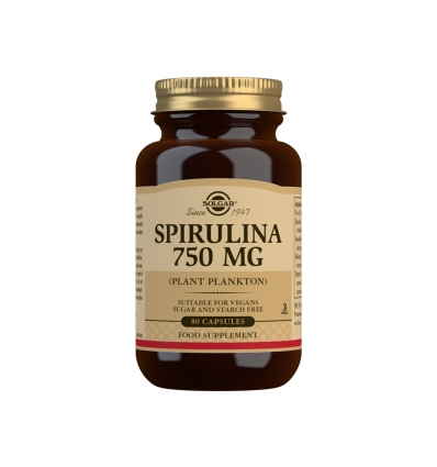 Spirulina 750 mg Capsules - Pack of 80 - Solgar