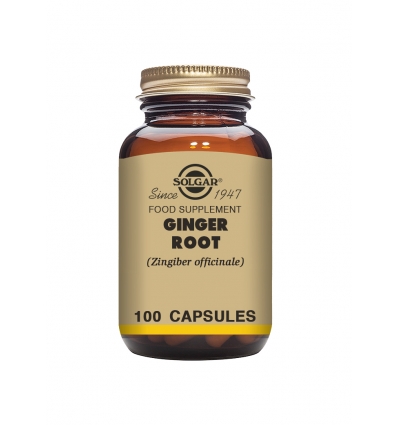 Ginger Root Vegetable Capsules - Pack of 100 - Solgar