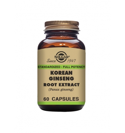 Korean Ginseng Root Extract Vegetable Capsules - Pack of 60