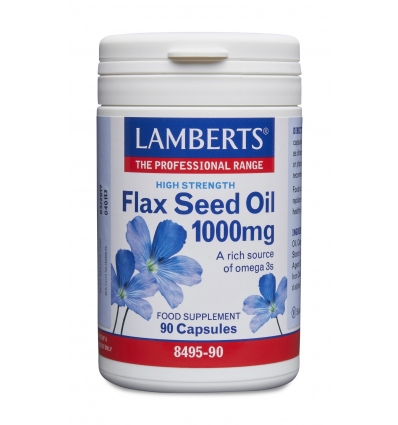 Flax Seed Oil 1,000mg (Linseed - Omega-3-6) - 90 Vegetable Capsules - Lamberts