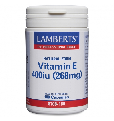 Vitamin E 400iu - 180 Vegetable Capsules - Lamberts