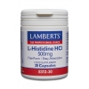 L- Histidine HCI 500mg - 30 Capsules - Lamberts