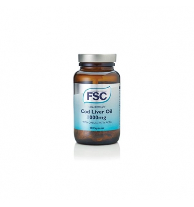High Potency Cod Liver Oil 1000mg-60 Capsules - FSC