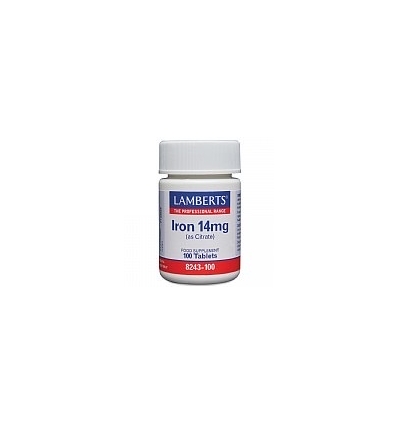 Iron 14mg (as Citrate) - 100 Tablets - Lamberts