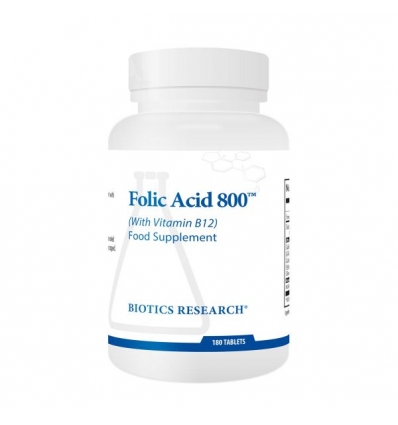 Folic Acid 800™- 180 Tablets - Biotics® Research
