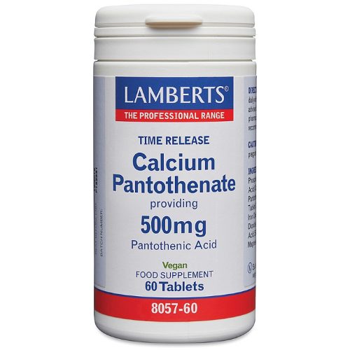 Calcium Pantothenate 500mg - Vitamin B5 (Pantothenic Acid) - 60 Time Release Tablets - Lamberts®