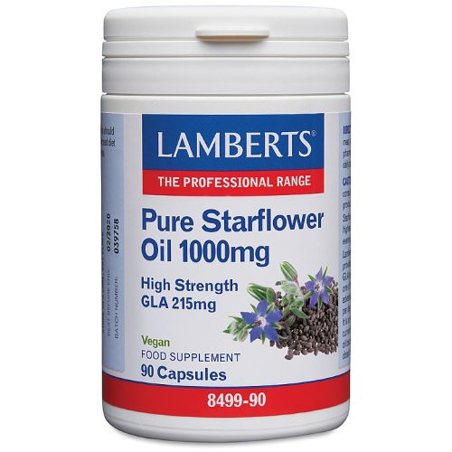 Pure Starflower Oil 1,000mg (Borage - Omega-6) - 90 Capsules - Lamberts®