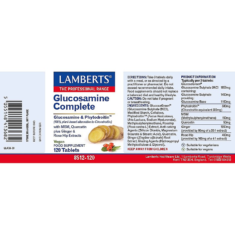 Glucosamine Complete - 120 Tablets - Lamberts® - Image 2
