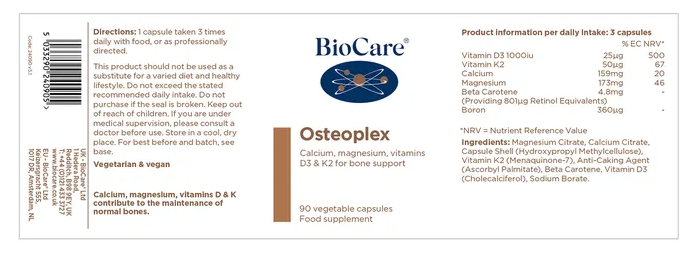 Osteoplex - 90 Capsules - BioCare® - Image 2