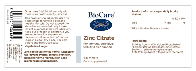 Zinc Citrate - BioCare® - Image 2
