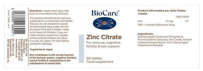 Zinc Citrate - BioCare® - Image 2