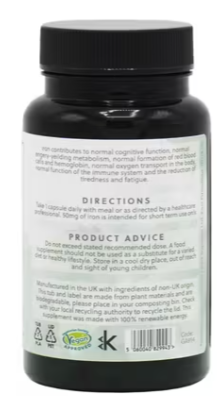 High Strength Iron Bisglycinate - 60 Capsules - G&G - Image 3