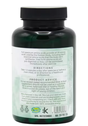 Full Spectrum Amino Acids - 120 Capsules - G&G - Image 2